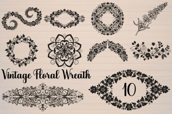 Download Vintage Floral Wreath - Vintage floral wreath Collection