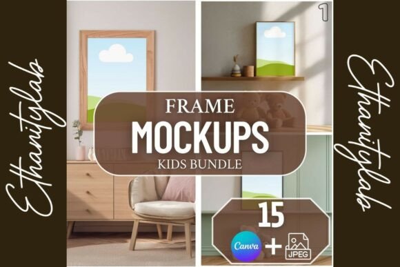 Download Nursery Mockups | Canva &amp; JPEG 15 Pack - Nursery mockup Collection