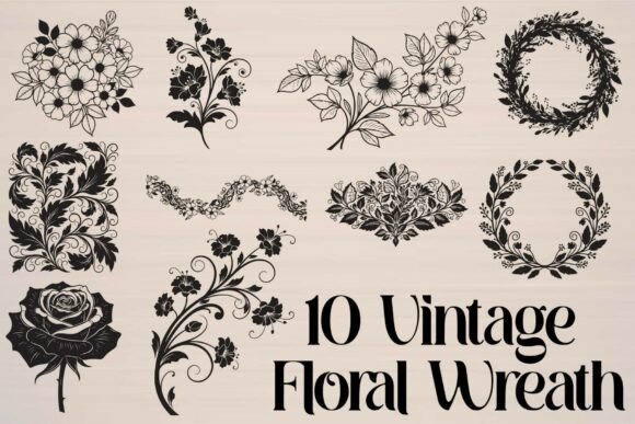 Download Vintage Floral Wreath - Vintage floral wreath Collection