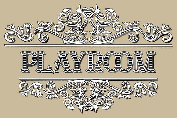 Download Vintage Frame Playroom Vector SVG PNG - Premium Bundle