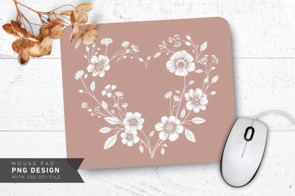 Download Vintage Floral Wreath Mouse Pad - Vintage floral wreath Collection