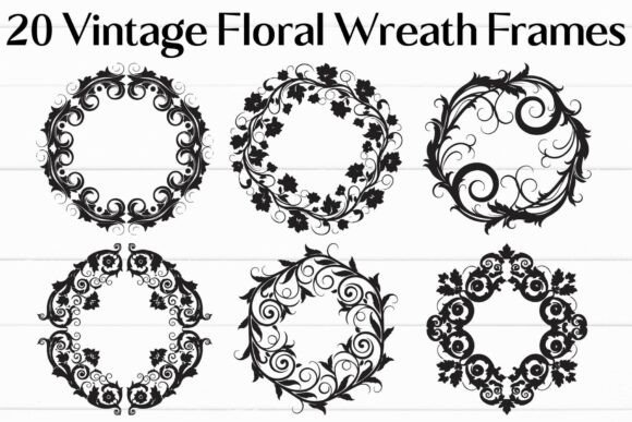 Download Vintage Floral Wreath Frame - Vintage floral wreath Collection